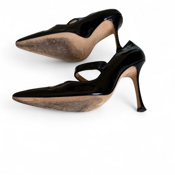 Manolo Blahnik Black Patent Leather Mary Jane Heels Size US 9 - Picture 4 of 10